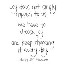 Choosing Joy